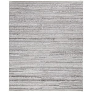 Ivory 9 ft. x 12 ft. Striped Area Rug