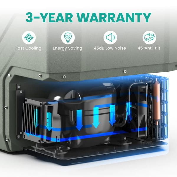 41 Qt. 12-Volt Car Refrigerator Dual Zone Car Fridge Freezer Electric Cooler Portable Fridge with Independent Control