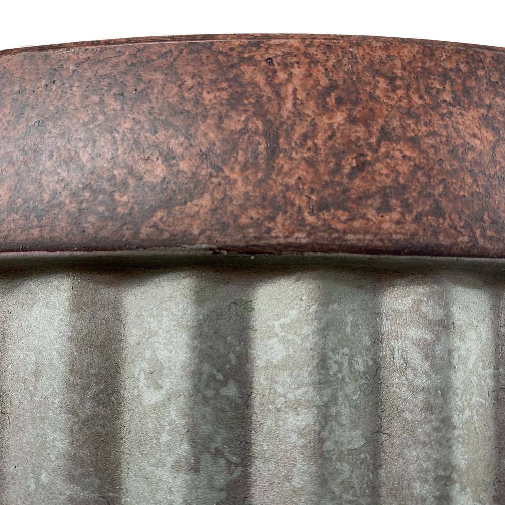 Westlake 20.5" Rustic Brown Resin Outdoor Planter