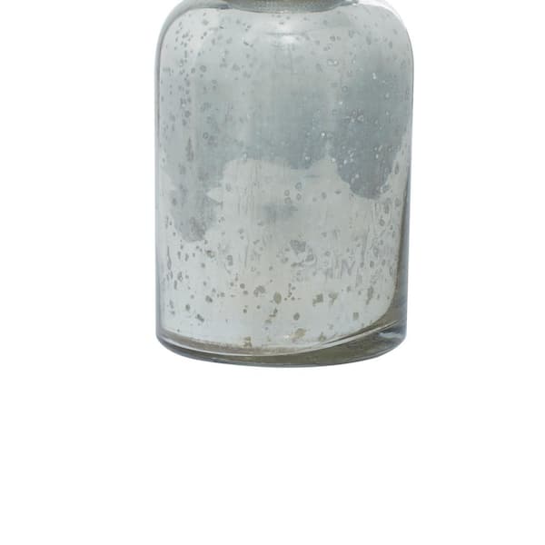 The Novogratz 3-Pack Gray Glass Farmhouse Decorative Jar in the