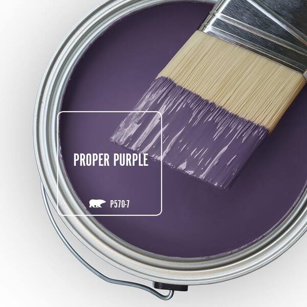 BEHR Premium Plus 1 gal. #P570-7 Proper Purple Hi-Gloss Enamel Interior/Exterior Paint