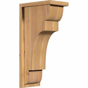 7-1/2 in. x 12 in. x 24 in. New Brighton Smooth Western Red Cedar Corbel with Backplate