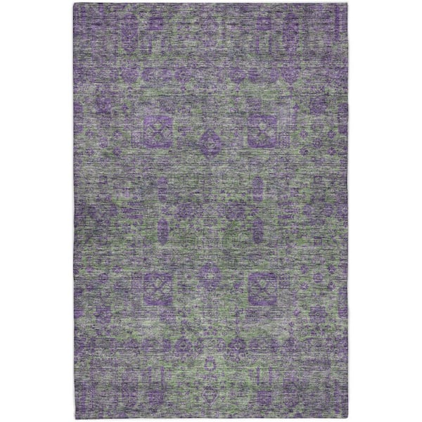 Dream Shag Premium Machine Washable Abstract ADS637 Fern 10 ft. x 14 ft. Area Rug