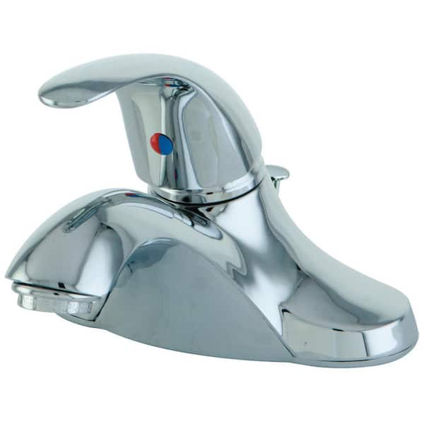 Kingston Brass Legacy 4 in. Centerset Single-Handle Bathroom Faucet with Plastic Pop-Up in Polished Chrome