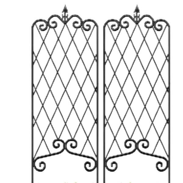 47 in. H Metal Garden Trellis for Climbing Plants Climbing Rose Trellis for Outdoor (2-Pack)