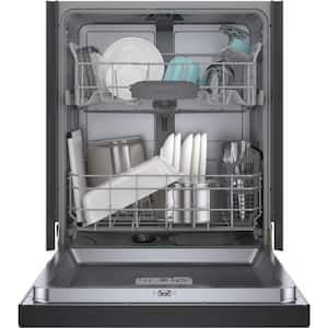 100 Series 24 in. Black Front Control Tall Tub Dishwasher with Hybrid Stainless Steel Tub, 50 dBA