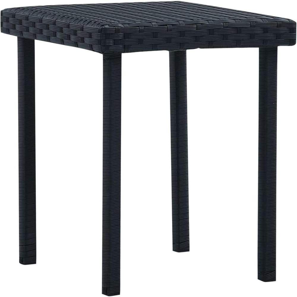 15.7 in. Black Square Wicker End Table, Sturdy Build End Side Table for Living Rooms price history on PriceWatchPro