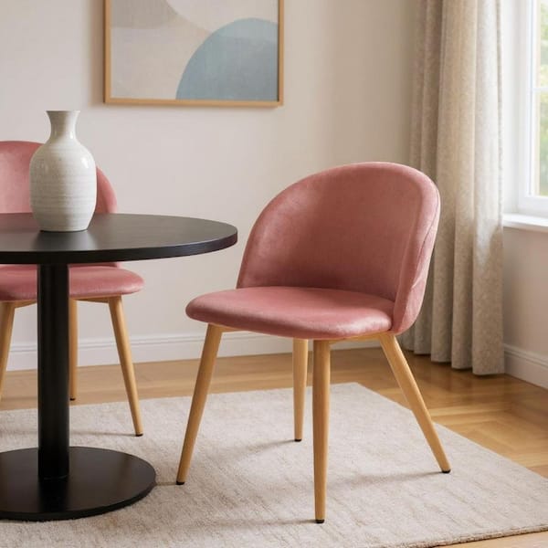 Pink, Oak Side Chair