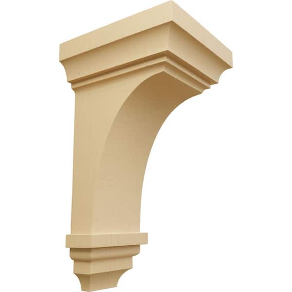 Ekena Millwork 7 in. x 14 in. x 7-3/4 in. Alder Jumbo Jefferson Wood Corbel