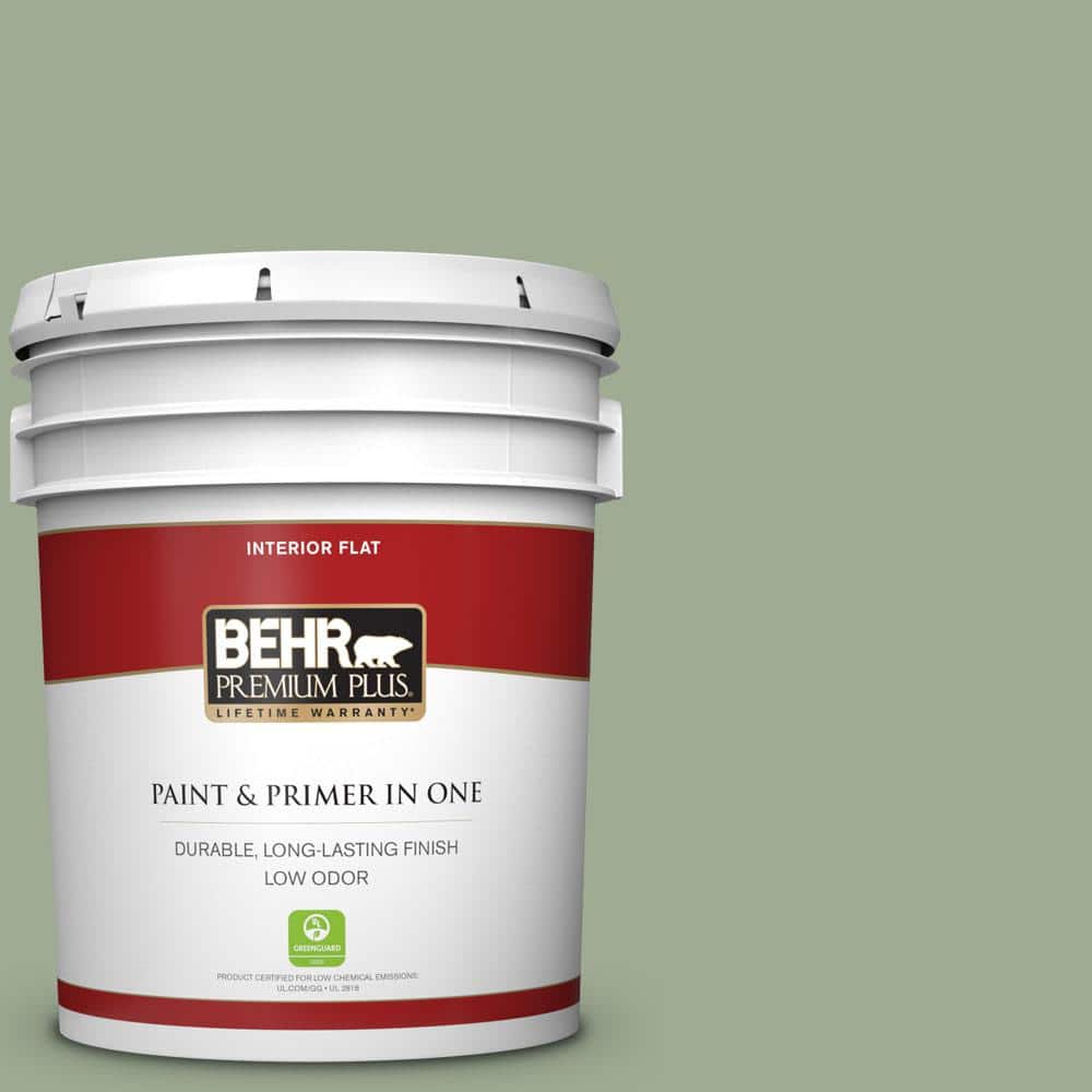 BEHR PREMIUM PLUS 5 gal. #S390-4 Roof Top Garden Flat Low ...