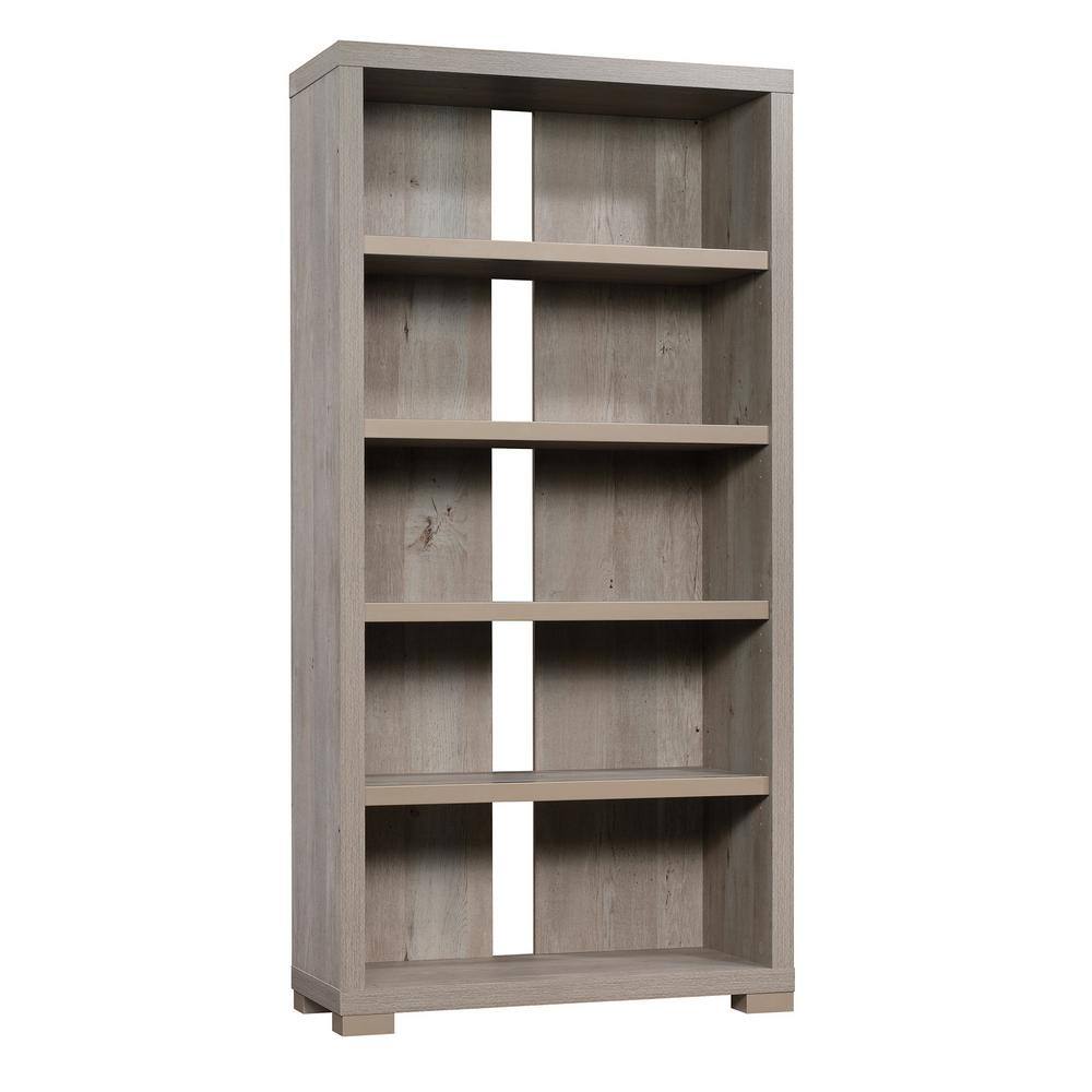 SAUDER 72.04 in. Mystic Oak Wood 5shelf Standard Bookcase with