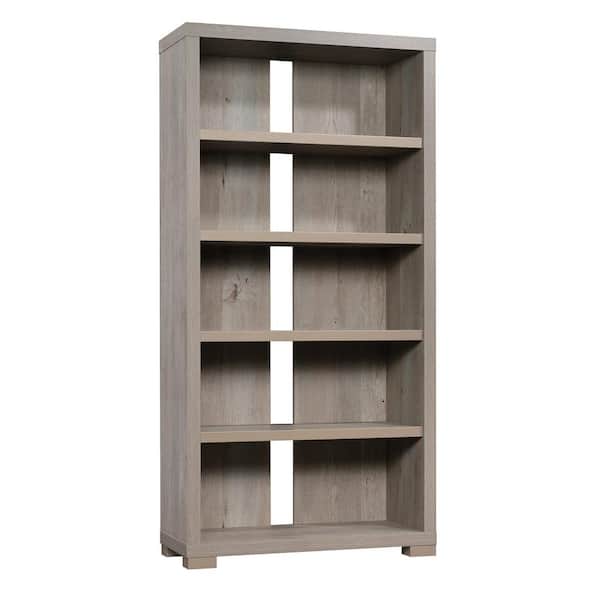 SAUDER 72.04 in. Mystic Oak Wood 5-shelf Standard Bookcase with Adjustable Shelves