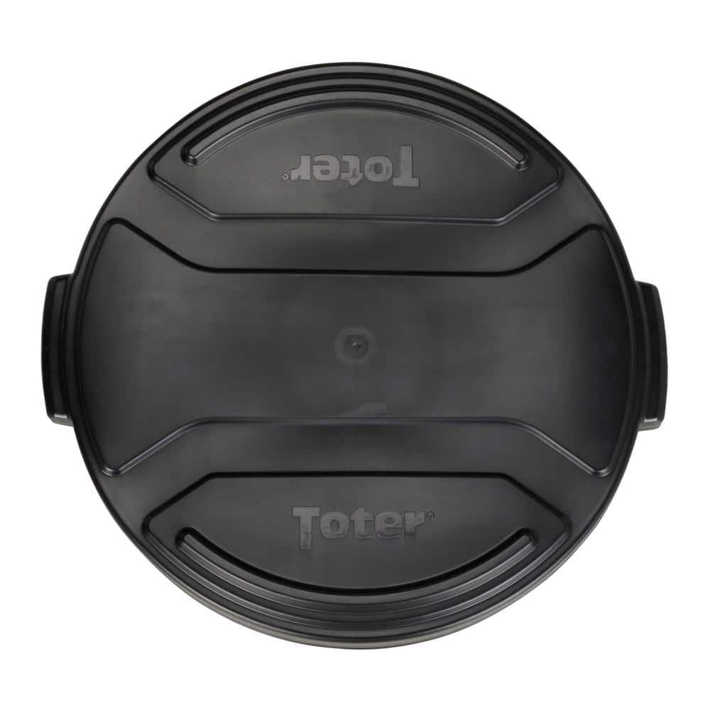 44 Gal. Black Round Trash Can Lid