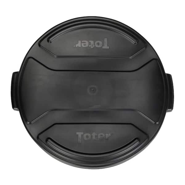 44 Gal. Black Round Trash Can Lid