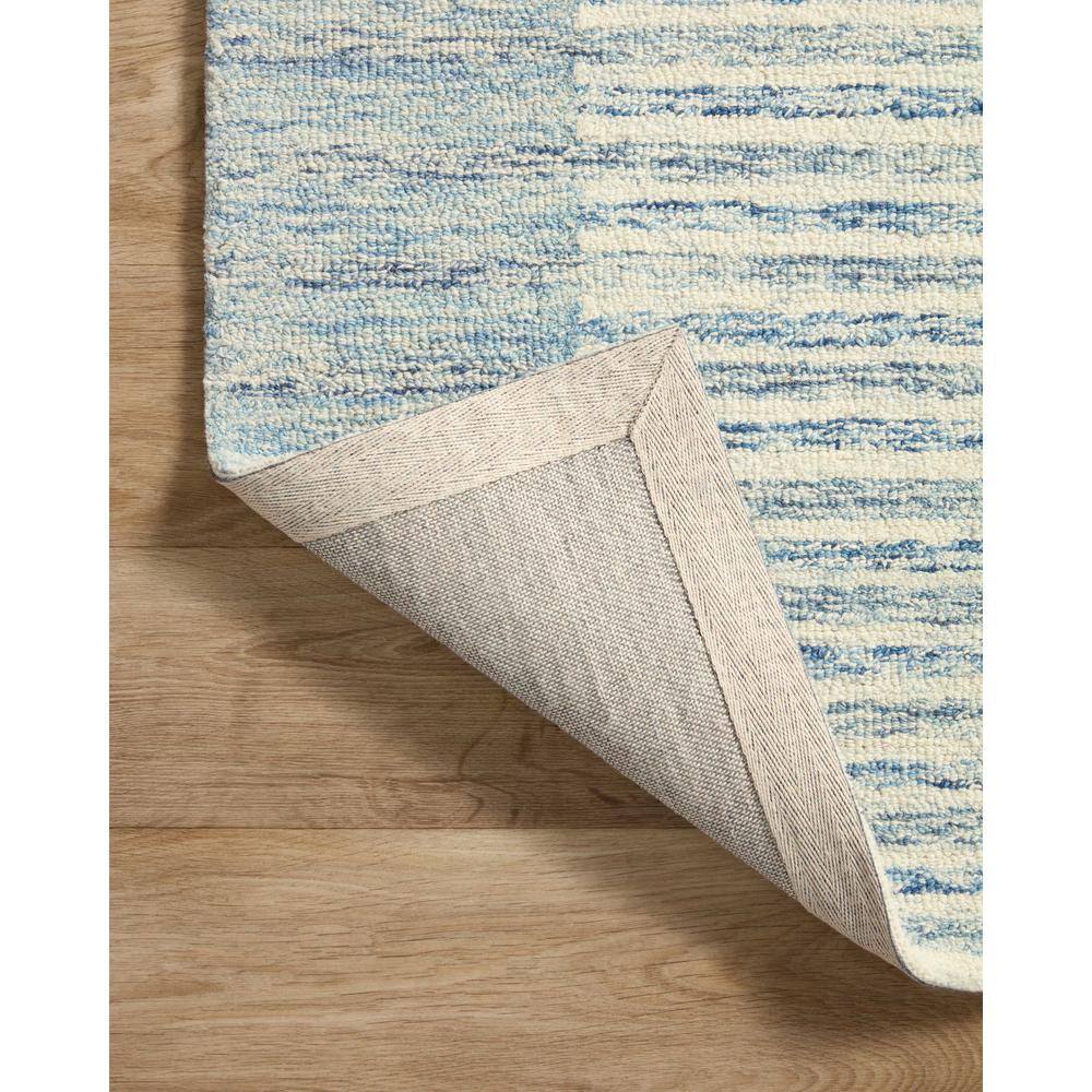Ivory Stripe Hand-Tufted Wool Area Rug 5' x 7'