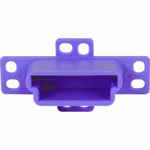 Drawer Track Backplate, 1-1/4 inch opening, Plastic, Purple (2-pack)