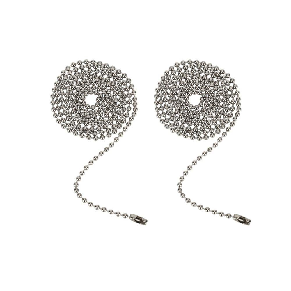 UPC 818743022513 product image for 3 Feet Brushed Pewter Beaded Pull Chain with Connector (2-Pack) | upcitemdb.com