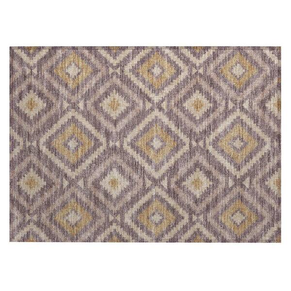 Chantille Machine Washable Indoor/Outdoor Abstract ACN3140 Plum 2 ft. x 3 ft. Accent Rug