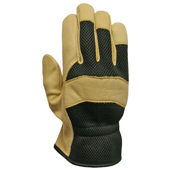 FIRM GRIP Large Grain Leather with Mesh Back Glove