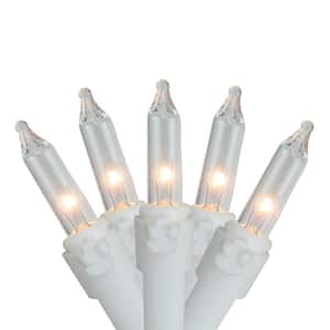 13.5 ft. 300-Clear Mini Icicle Christmas Lights - White Wire