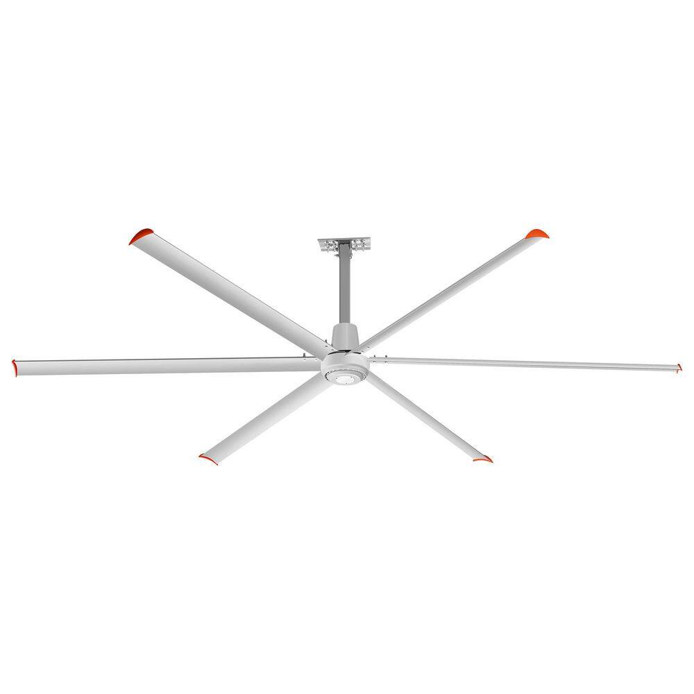 144 in. (12 ft. ) Indoor Aluminum 120 V 80 RPM Industrial HVLS Ceiling Fan with Remote Control No Light price history on PriceWatchPro