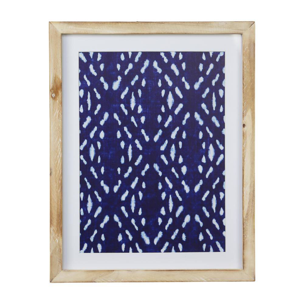 Stratton Home Decor Stratton Home Decor Framed Blue Geometric Motif
