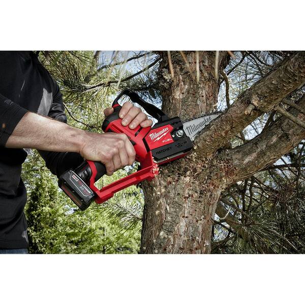 Milwaukee M12 Fuel 12-Volt Lithium-Ion Brushless Cordless 6 in. Hatchet Chainsaw Kit with 6.0 Ah and 4.0 Ah Battery, Charger