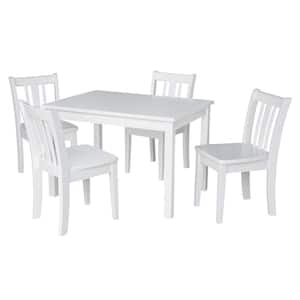Jorden White 5-Piece Kid's Table and Chair Set