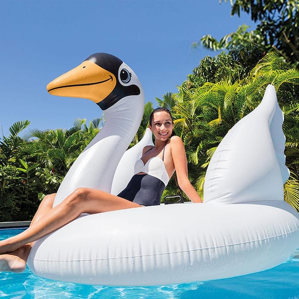 INFLATABLE Water SWAN WITH 3 AIR CHAMBERS,2 HANDLES 