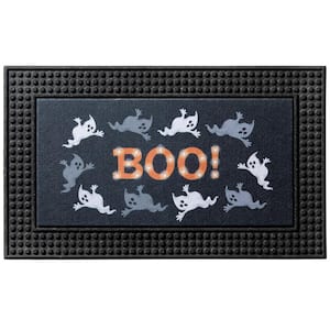 LED Halloween Boo Ghosts 18 in. x 30 in. Rubber Light and Sound Door Mat