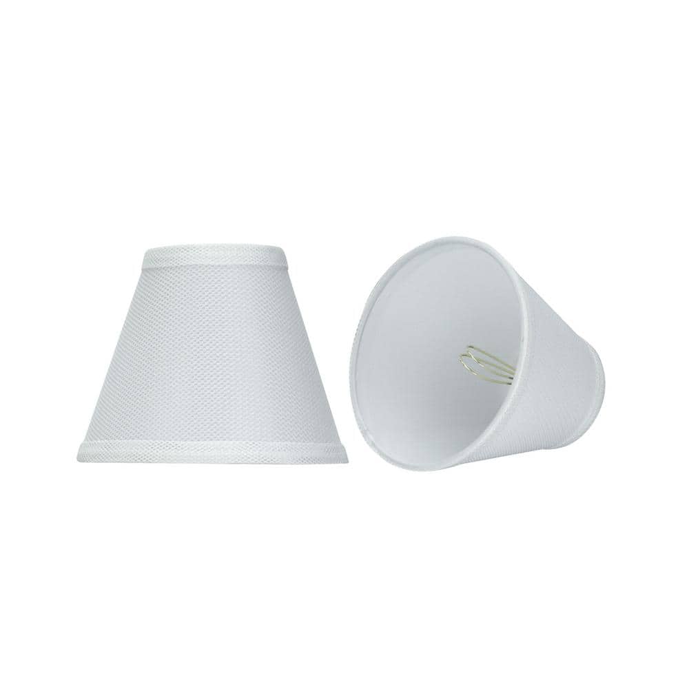 White Network Fabric Empire Chandelier Lamp Shade Set