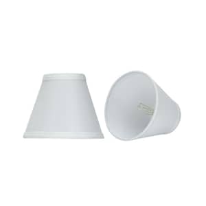 6 in. x 5 in. White Hardback Empire Lamp Shade (2-Pack)