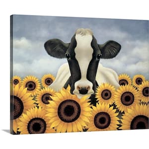 "Surrounded by Sunflowers" by Lowell Herrero Canvas Wall Art