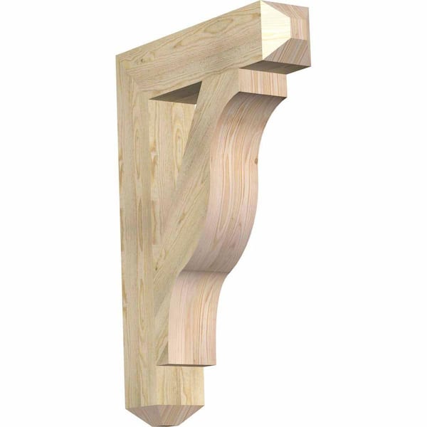 Ekena Millwork 6 in. x 40 in. x 28 in. Douglas Fir Funston Craftsman Rough Sawn Bracket