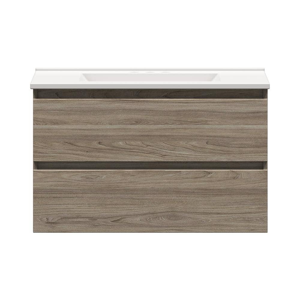 Sidemere 36 in. W x 18 in. D Vanity in Savanna with Porcelain Vanity Top in Solid White with White Basin price history on PriceWatchPro