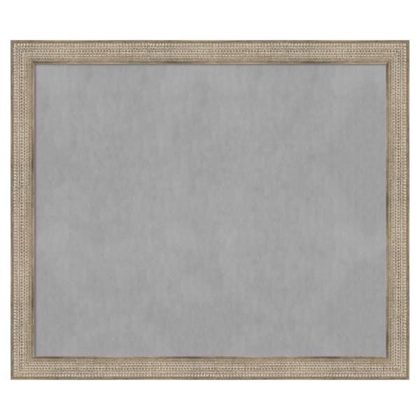 Amanti Art Trellis Silver 54 in. x 46 in Framed Magnetic Board