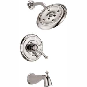 Cassidy 1-Handle H2Okinetic Tub and Shower Faucet Trim Kit Only in Polished Nickel (Valve Not Included)