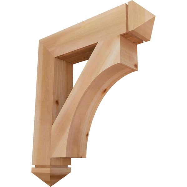 Ekena Millwork 5.5 in. x 34 in. x 30 in. Western Red Cedar Westlake Arts and Crafts Smooth Bracket