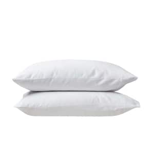 White Solid 100% Eucalyptus Lyocell Tencel, Queen, Pack of 2 Smooth and Breathable, Super Soft Pillowcases