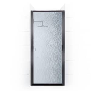 Paragon 30 in. to 30.75 in. x 70 in. Framed Continuous Hinged Shower Door in Matte Black with Aquatex Glass