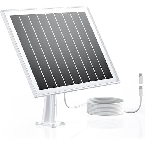7-Watt Monocrystalline Solar Panel for Security Camera with Cable