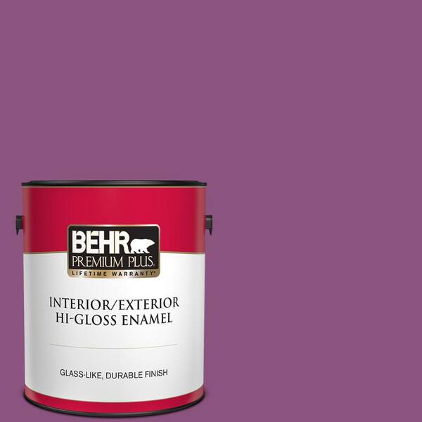 BEHR PREMIUM PLUS 1 gal. Home Decorators Collection #HDC-MD-07 Dynamic Magenta Hi-Gloss Enamel Interior/Exterior Paint