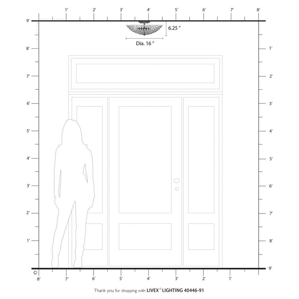 Cassandra Brushed Nickel 3-Light Crystal Bowl Ceiling Mount