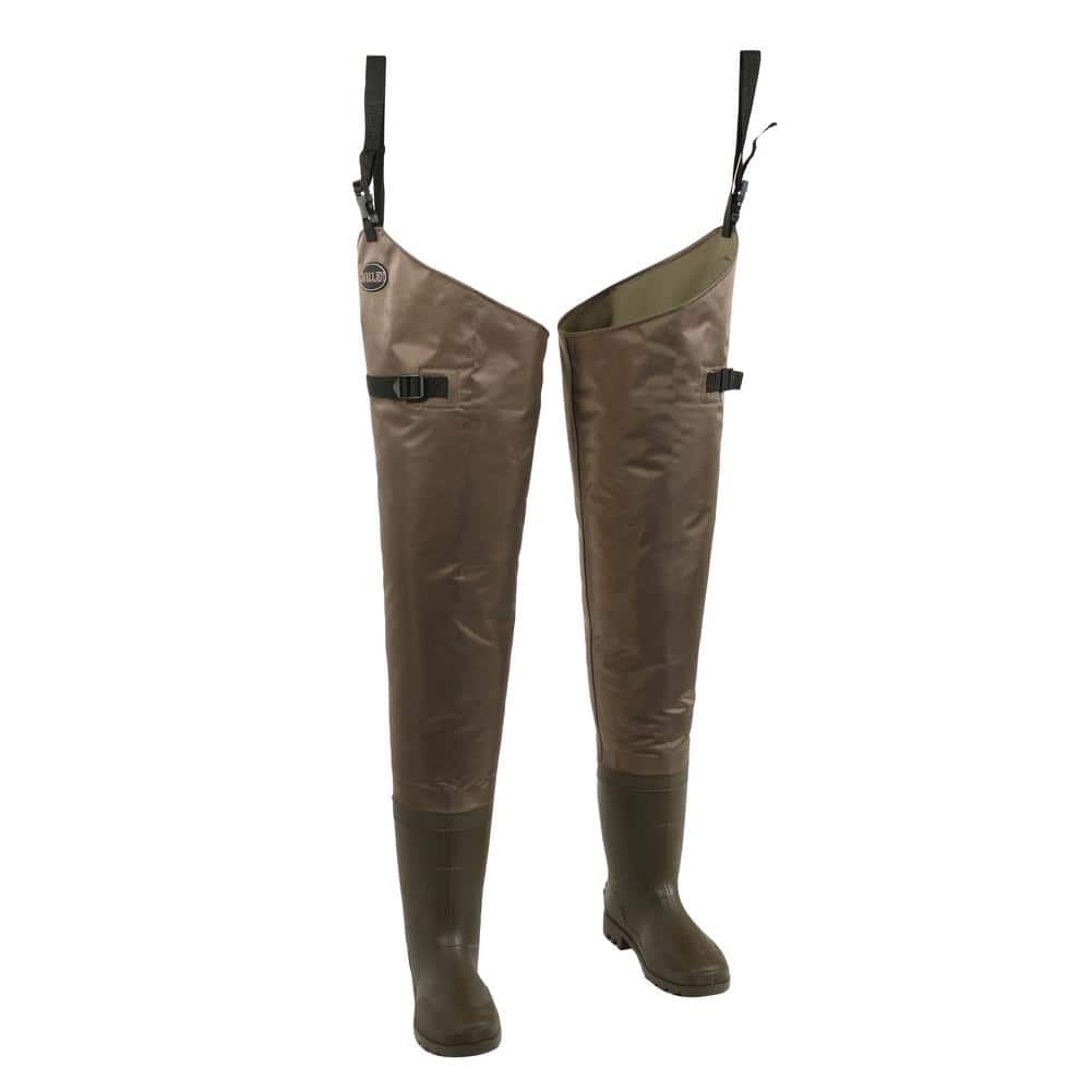 Allen Black River Hip Fishing Waders, Taupe 11760 - The Home Depot