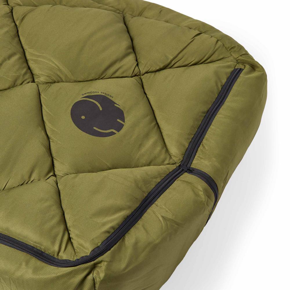 Large Green Polyester Outdoor Pet Sleeping Bag with Zippered Cover