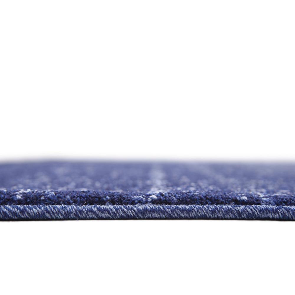 Modern Indigo Square Synthetic Tufted Rug - Easy Care & Stain-Resistant