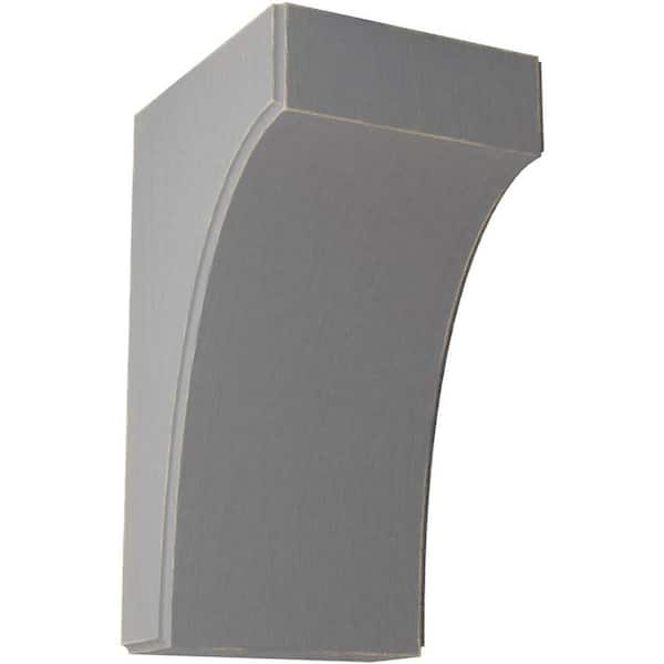 Ekena Millwork 5-1/4 in. x 10 in. x 6 in. Pebble Grey Clarksville Wood Vintage Decor Bracket