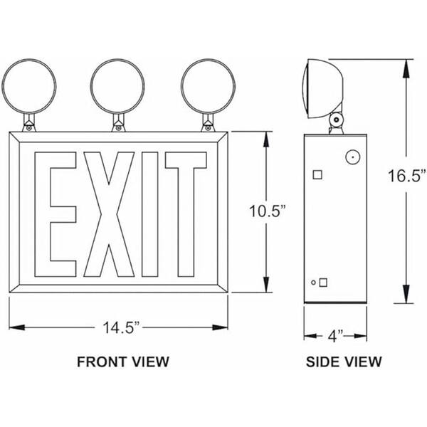 Ciata Green Light Up Integrated LED Hardwired or Battery Operated Wet Location Approved Exit Sign 20635L