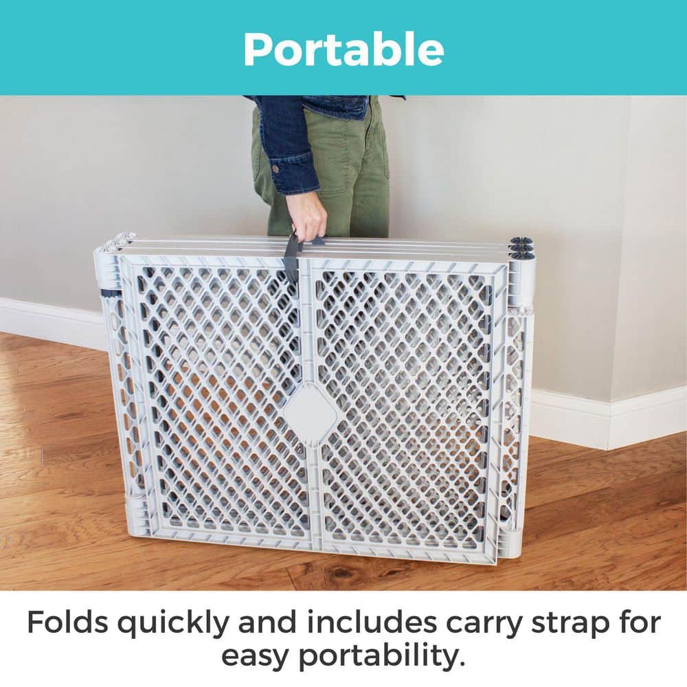 26 in. Superyard 6-Panel Play Yard and Barrier with Wall Mounts