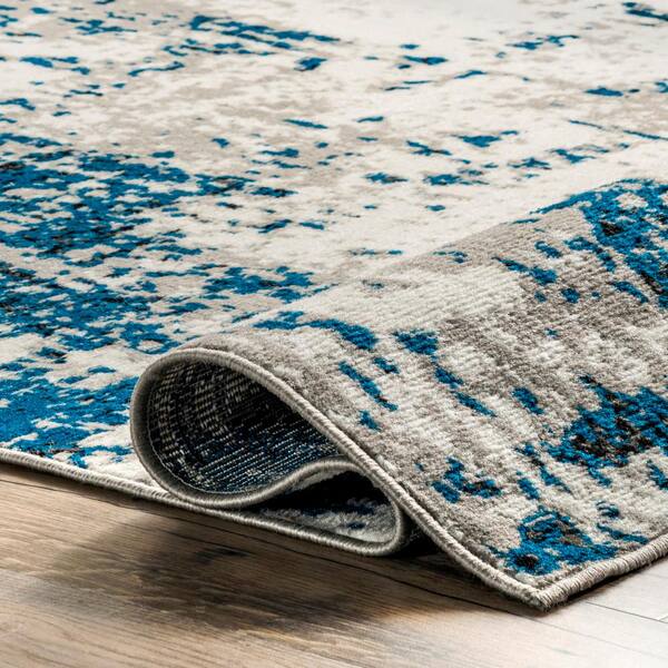 Toulouse Solid Color Machine Tufted Polyester Indoor / Outdoor Area Rug in Indigo Blue Set Eider & Ivory Rug Size: Rectangle 2' x 4